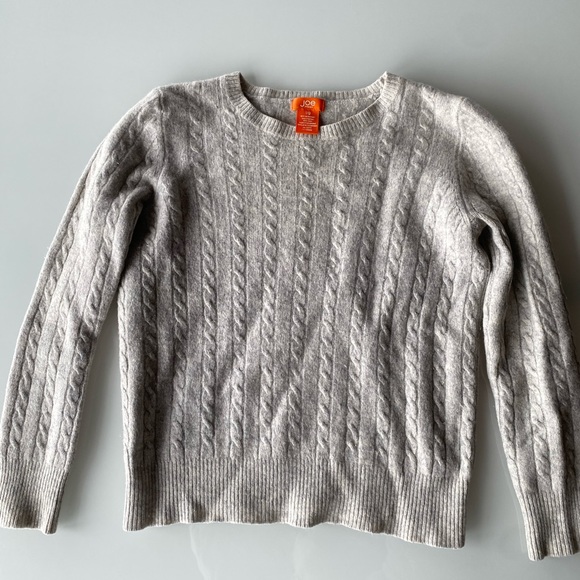 Grey cable knit wool sweater - Picture 1 of 3